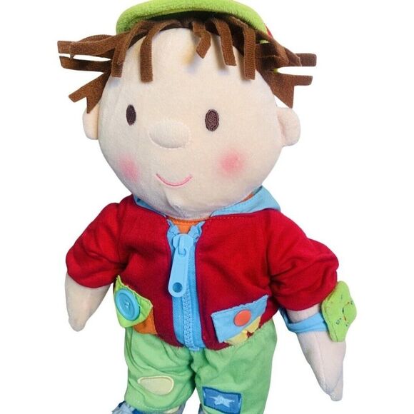 2009 One Step Ahead Learn To Dress Up Boy Plush 18" Stuffed Doll Basic Skill Toy - Picture 2 of 9